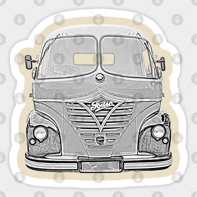 Foden S21 1960s classic heavy lorry Sticker by soitwouldseem